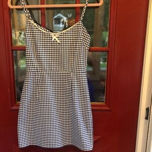 Urban Outfitters blue and White Gingham Mini Dress